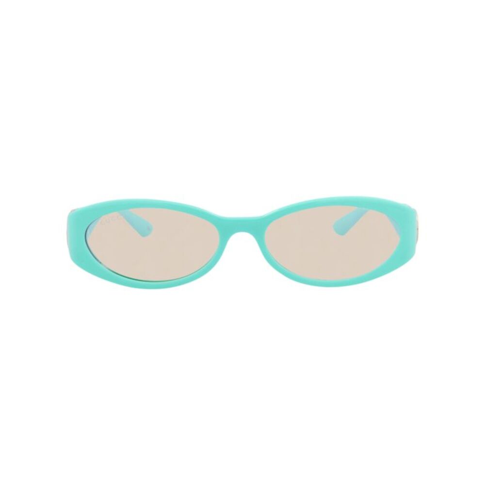 Gucci Round-Frame Injection Sunglasses Blue Womens